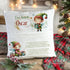 Personalised Elf Christmas Cushion, Elf Return, I'm back Pocket Bed Pillow. Christmas Cushion