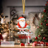 Personalised Christmas Tree Decoration, Santa and Reindeer, Christmas Bauble, UV Printed Acrylic