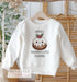 Personalised Christmas Jumper For Children. White Cotton Sweatshirt - Cute Little Christmas Pudding, Any names