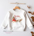 Personalised Christmas Jumper For Children. White Cotton Sweatshirt - Santas Sleigh