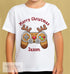 Personalised Children's Gaming Christmas T-Shirt - Xmas Controller Boys Design, Gingerbread man, Snowman, Santa, Reindeer, Elf (Copy)