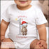 Baby's First Christmas Personalised Sleepsuit, Bib, vest or T-shirt Cotton Set - Perfect for New baby Gift, Santa teddy bear