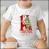 Baby's First Christmas Personalised Sleepsuit, Bib, vest or T-shirt Cotton Set - Perfect for New baby Gift, Red Reindeer