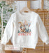Personalised Kids White Cotton Christmas Jumper with Gmones Gonk Design