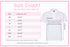 Size guide for personalised polo shirts showing chest measurements XS to 3XL