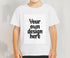 White children’s t-shirt with upload your own design print area displayed