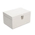 19cm Deluxe White Painted Jewellery Box with Mirror