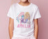 Personalised Mermaid Birthday T-Shirt ANY AGE - Cotton White Top, any number any age, Blonde Hair mermaid