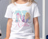 Personalised Mermaid Birthday T-Shirt - Cotton White Top, any Alphabet letter, Blonde Hair mermaid