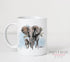 Personalised (any name) Elephant and baby White mug (full size) - Perfect for Mothers Day, Birthdays, New Mum Gift