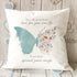 Just when the Caterpillar thought life was over, Beautiful teal Butterfly Personalised Gift Cushion