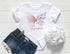 Children's White Cotton Personalised T-shirt - Blush Girls Butterfly