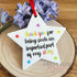 Thank you for being such an important part of my story rainbow star white acrylic hanging decoration teacher teaching assistant gift