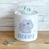 Personalised Ceramic White Money Box Coin Bank - Blue Elephant