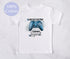 Blue boys gamer controller watercolour theme Name text Children's Toddler White T-shirt 100% cotton Jersey