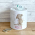 Personalised Ceramic White Money Box Coin Bank - Baby Dragon Cream Blue or Pink, New baby, First birthday, Christening Gift