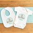 Personalised Baby and Toddler white Body suit and vest, New Baby Gift Set, Easter Bunny Teal Rainbow and Eggs