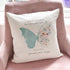Just when the Caterpillar thought life was over, Beautiful teal Butterfly Personalised Gift Cushion