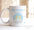 Personalised Thank You mug, Gift ideas Teachers, Personalised Gift Mug, Childminder or Foster Carer gifts, important Story Blue Rainbow