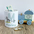 Personalised Ceramic White Money Box Coin Bank - Safari Animals alphabet