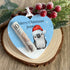 Santa / Father Christmas Heart Personalised Christmas Tree Money holder, Acrylic Christmas Decoration, Money Pouch