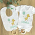 Personalised Baby and Toddler white Body suit and vest, New Baby Gift Set, Cute Duck baby set