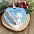 Teddy bear Heart Personalised Christmas Tree Money holder, Acrylic Christmas Decoration, Money Pouch