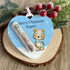 Teddy bear Heart Personalised Christmas Tree Money holder, Acrylic Christmas Decoration, Money Pouch