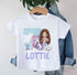 Personalised Mermaid Birthday T-Shirt ANY AGE - Cotton White Top, any number any age, Brown Hair mermaid