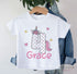 Personalised Unicorn Birthday T-Shirt ANY AGE - Cotton White Top, any number any age, (Set 3)