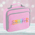 Colourful Rainbow Name Personalised Lunch Cooler Bag with Separate Front Zip Compartment, Fully Insulated
