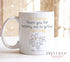 Personalised Thank You mug, teacher Gift ideas, Nursery Teacher, Childminder or Foster Carer gifts, helping me to grow - Yellow Handle