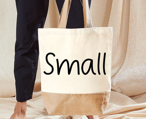 Personalised Cotton Jute Tote Bag - Available in Small and XL, Be a Flamingo in a Flock of Pigeons