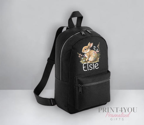 Personalised Kids Backpack, School Rucksack, Nursery Bag, Other colours, Bunny Rabbit and name