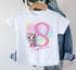 Personalised Unicorn Birthday T-Shirt ANY AGE - Cotton White Top, any number any age, Fairy unicorn heart