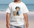 Children's White Cotton Personalised T-shirt - Pirate and treasure chest