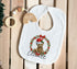 Baby's First Christmas Cotton Bib, Vest and Sleepsuit Set - Perfect for New baby Gift, Teddy Bear Wreath