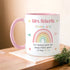 Personalised Teacher Thank You Mug – Rainbow School Gift for End of Term