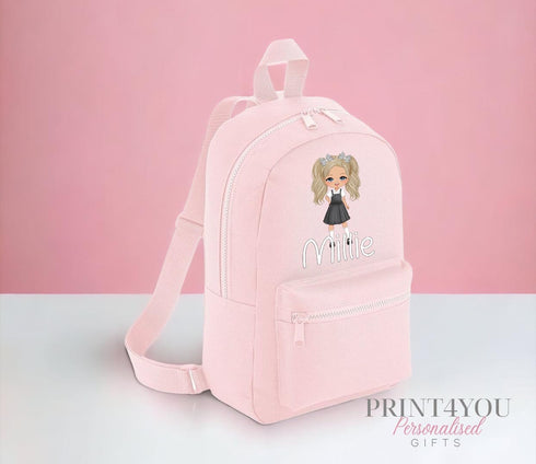 Personalised Kids Backpack, School Rucksack, Nursery Bag, Other colours, School Girl and name