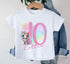 Personalised Unicorn Birthday T-Shirt ANY AGE - Cotton White Top, any number any age, Fairy unicorn heart