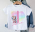 Personalised Unicorn Birthday T-Shirt ANY AGE - Cotton White Top, any number any age, Fairy unicorn heart