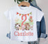 Personalised Girls Farmyard Birthday T-Shirt ANY AGE - Cotton White Top, any number any age, Fun farm animals with a pink theme