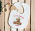 Baby's First Christmas Personalised Bib, Vest and Sleepsuit Cotton Set - Perfect for New baby Gift, Gorgeous Teddy bear