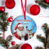 Christmas Personalised ceramic bauble decoration - Traditional Father Christmas and Reindeer