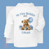 Boys Teddy First Birthday T-shirt with hood - personalised cotton jersey top, Lightweight long-sleeved tee