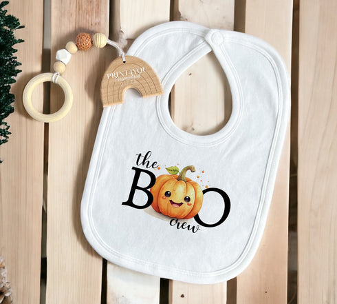 Baby's First Halloween Cotton Bib, Vest and Sleepsuit Set - Perfect for Halloween Costume or Gift, The Boo Crew