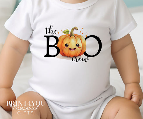 Baby's First Halloween Cotton Bib, Vest and Sleepsuit Set - Perfect for Halloween Costume or Gift, The Boo Crew