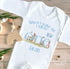 Personalised When I Wake Up I Will Be One Sleepsuit and vest, Blue Rabbit First Birthday Outfit.