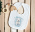 Baby's First Christmas Personalised Bib, Vest and Sleepsuit Cotton Set - Perfect for New baby Gift, PLL blue polar bear