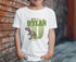 Children's White Cotton Personalised T-shirt - Dinosaur T-Rex Alphabet Dino